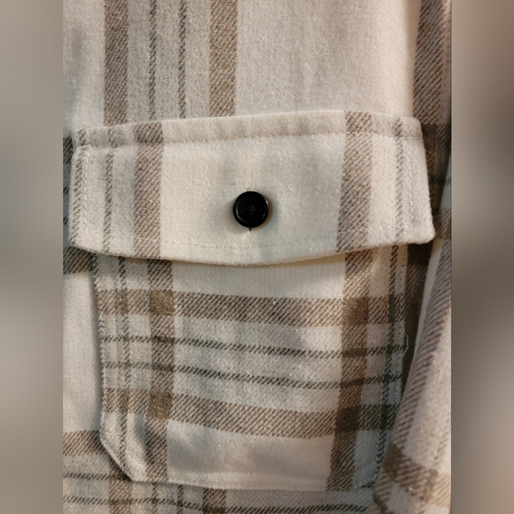 H&M Beige and Brown Plaid Shirt - Picture 3 of 10
